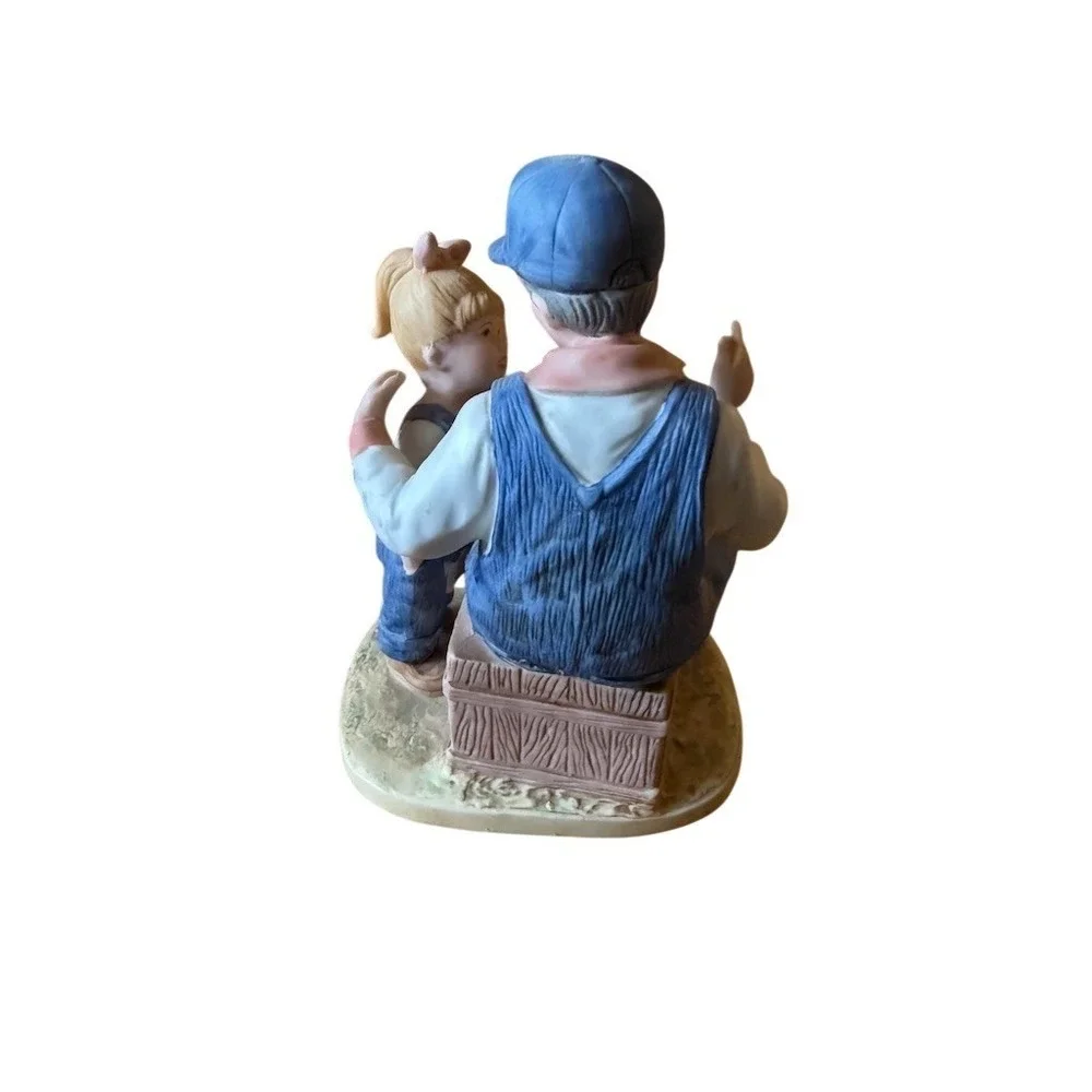 HOMCO Denim Days Grandpa's Story‎ Figurine Danny & Debbie Vintage 6 in